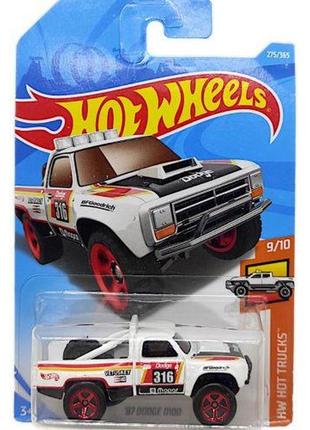 Машинка "hot wheels: 87 dodge d100" (оригінал)