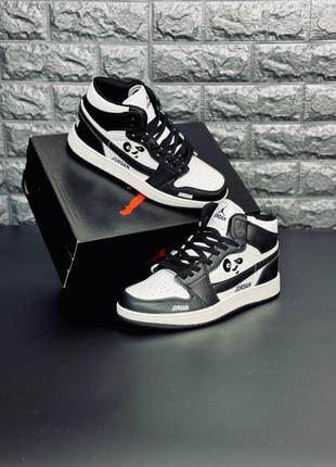 Чоловічі кросівки jordan чорно-білі кросівки джордан хайтопи 39-45