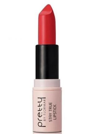 Помада для губ pretty by flormar stay true lipstik 010 — cardinal