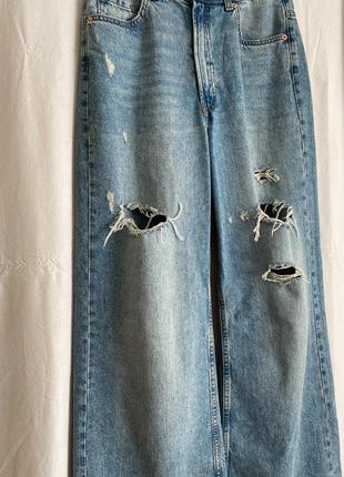 Идеальные джинсы h&amp;m baggy, широкие, прямые2 фото
