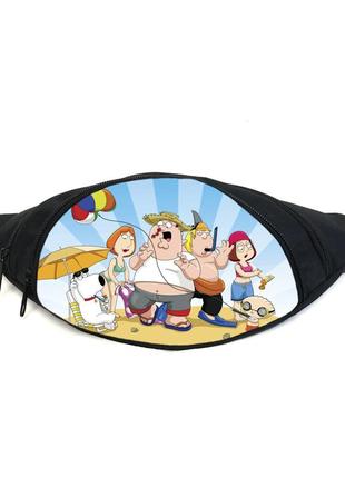 Поясная сумка бананка гриффины (gb- family guy 010) gear bag черная