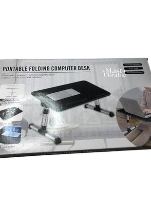 Столик-трансформер для ноутбука (портативная подставка) с вентилятором laptop table lt-1185 фото