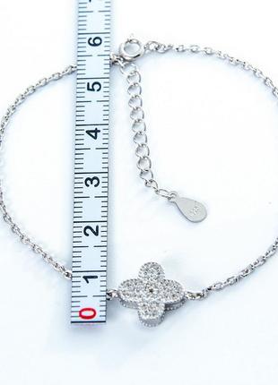 Срібний браслет зі вставками фіанітів 03-00030-10 размер:20.5;2 фото