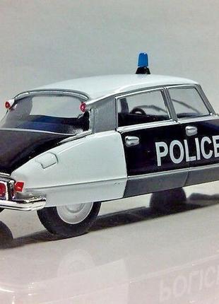 Полицейские машины мира №33, citroen ds21 поліція франції (1962) коллекционная модель в масштабе 1:432 фото