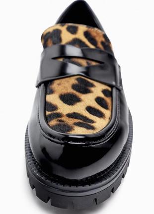 Леопардовые туфли лоферы zara5 фото