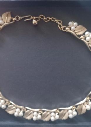 Vintage crown trifari ожерелье2 фото