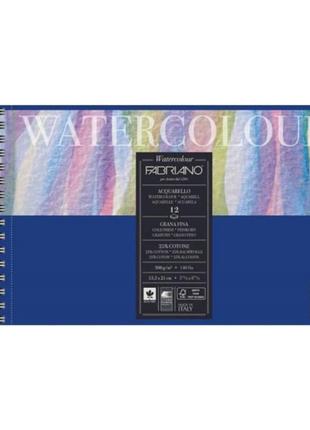 Альбом для акварели на спирали watercolor a6 (13.5х21см), 300г/м2, 12л, fabriano