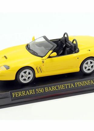 Коллекция феррари №19 ferrari 550 barchetta pininfarina (1996) коллекционная модель в масштабе 1:43 eaglemoss