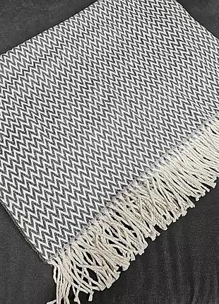 Плед украина "valencia 130*170" с бахромой, cotton + polyester