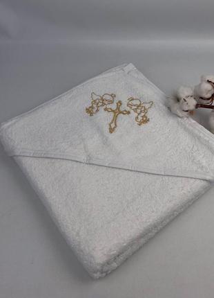 Крижма з кутиком gulcan 100x100 gold