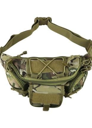 Тактическая сумка на пояс kombat uk tactical waist bag multicam нагрудна сумка для військових бананка