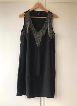 Легке шифонове плаття з v-подібним вирізом, h&m