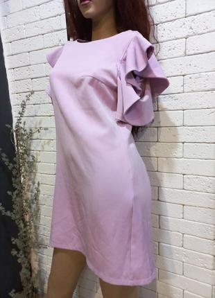 Стильне,гарне,лавандове плаття,з рукавами воланами