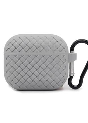 Airpods case 1/2 — fabric pattern — gray