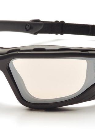 Очки защитные со съемным уплотнителем pyramex i-force xl (anti-fog) (indoor/outdoor mirror), зеркальные2 фото