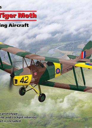 Icm 32035 британський навчально-тренувальний літак, de havilland dh.82a tiger moth модель у масштабі 1:32