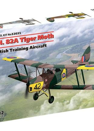 Icm 32035 британський навчально-тренувальний літак, de havilland dh.82a tiger moth модель у масштабі 1:329 фото