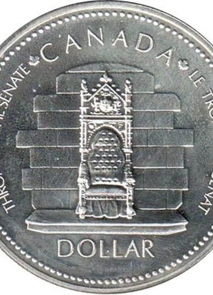 Канада 1 доллар, 1977 25 лет вступлению на престол королевы елизаветы ii срібло 23.3 гр. №1477