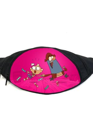 Поясна сумка бананка дивовижні лихомірки флепджека (gb-mm flapjack 01) gear bag чорна