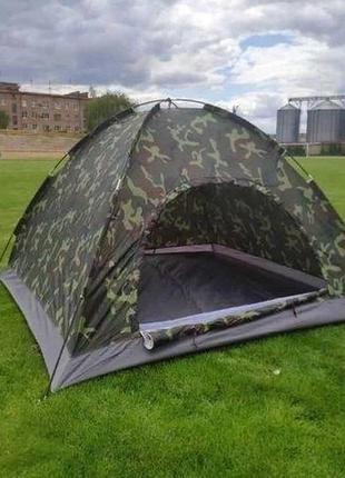 Палатка автоматическая 4-х местная камуфляж размер 2х2 метра самораскладывающаяся палатка1 фото