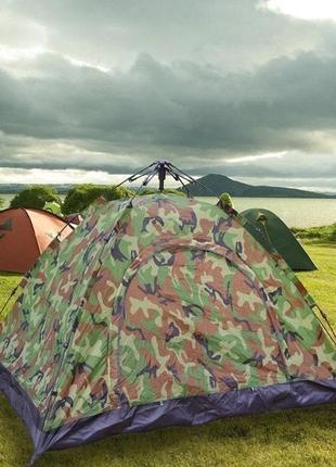 Палатка автоматическая 4-х местная камуфляж размер 2х2 метра самораскладывающаяся палатка3 фото