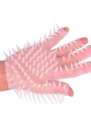 Рукавичка з шипами - 15*8 см - молочний