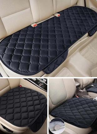 Накидки на сиденье автомобиля передние и задняя, защитный чехол накидка (black)2 фото