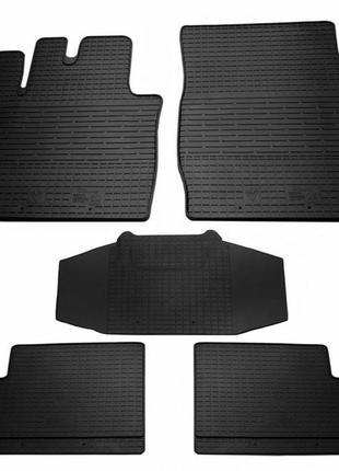 Гумові килимки в салон для mercedes benz w461 g (1992-2013) комплект з 5 штук (stingray)