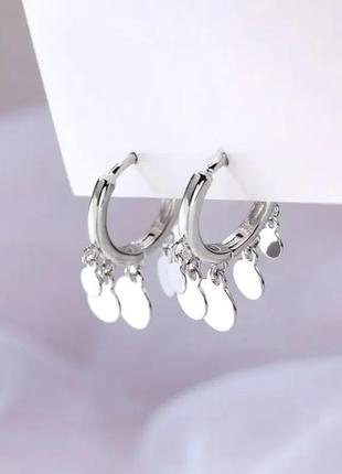 Сережки срібло маленькі оригінальні кільця silver ♥️ 925