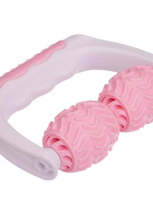Масажер-ручний роликовий 2 масажери sport trade fi-2445 білий рожевий1 фото