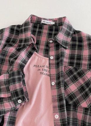 Рубашка стильная в клетку