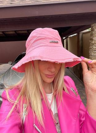 Стильный аксессуар на голову для девочек jacquemus женская панама жакмюс розовая панама для девочек3 фото