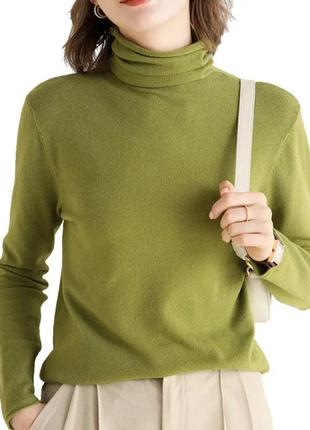 Базовая,фирменная,кофта, с горловиной,оливковая