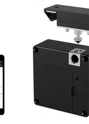 Замок меблевий електронний штоковий з bluetooth доступом і прихованим встановленням