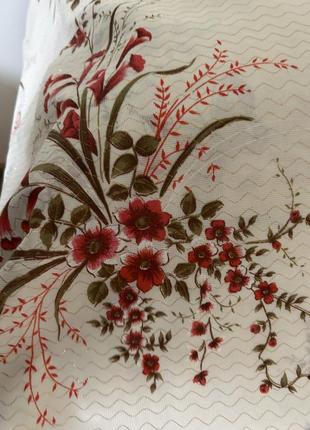 Штори 5 метрів з квітами вінтаж блискучі червоні