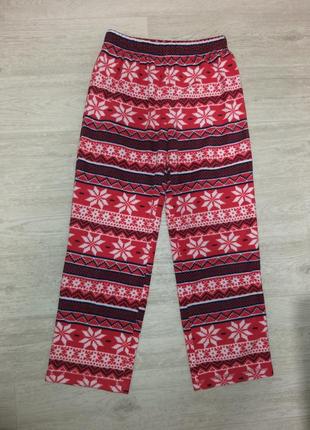 Домашние пижамные штаны на 7-8 лет флис