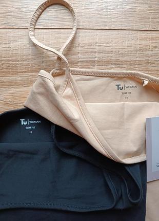 Набір котонових маєчок на бретельках3 фото