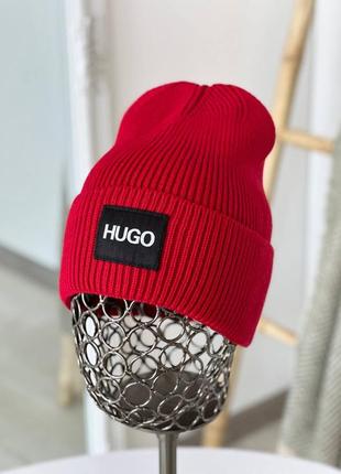 Шапка hugo не высокая лопата шерсть10 фото