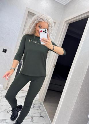 Костюм  костюмчик костюм двійка лосины лосини хіт костюм лосини та кофта жіночий костюм