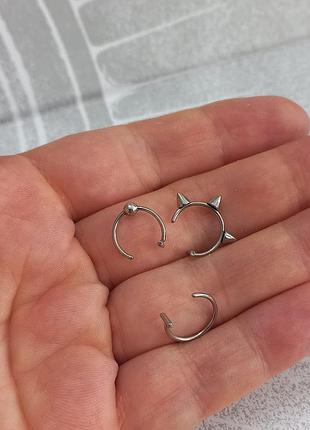 Крутой комплект клипсы пирсинг для губы унисекс