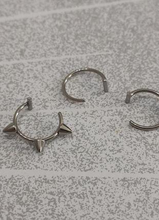 Крутой комплект клипсы пирсинг для губы унисекс