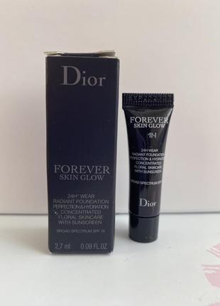 Dior forever skin glow foundation тональна основа 2,7ml, відтінок 1n.