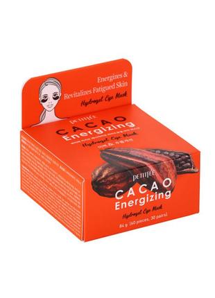 Гидрогелевые тонизирующие патчи под глаза с экстрактом какао petitfee cacao energizing hydrogel eye patch