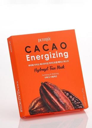 Гідрогелева тонізуюча маска для обличчя petitfee cacao energizing hydrogel face mask 32g - 5 шт