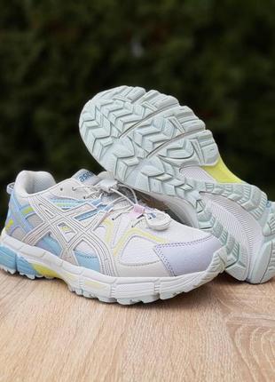 Asics gel kahana 8 сірі з блакитним3 фото