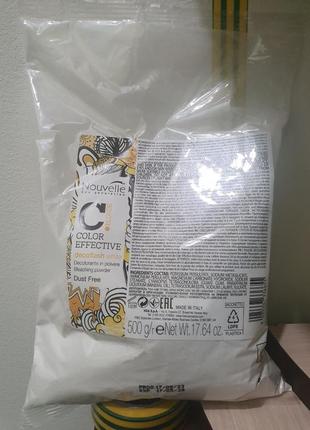 Білий освітлюючий порошок для волосся nouvelle decoflash white 500 gr