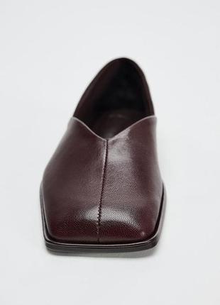 Шкіряні туфлі на низькому ходу zara3 фото