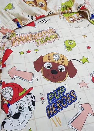 Постель детская. простынь 220×150+ наволочка комплект постельного белья "щенячий патруль"