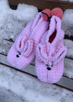 Шкарпетки капці дитячі та дорослі вʼязані