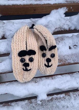 Шкарпетки капці дитячі та дорослі вʼязані